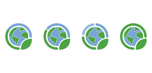 Global environment sustainable. Earth climate chang. 
Vector illustration template.