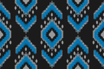 Papier Peint photo Style bohème Ikat ethnic pattern traditional. Seamless pattern in tribal. Design for background, wallpaper, vector illustration, textile, fabric, clothing, batik, carpet, embroidery.