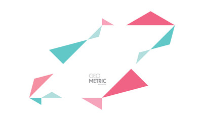 カラフルな幾何学背景　ベクター素材