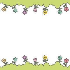 cute flowers frame