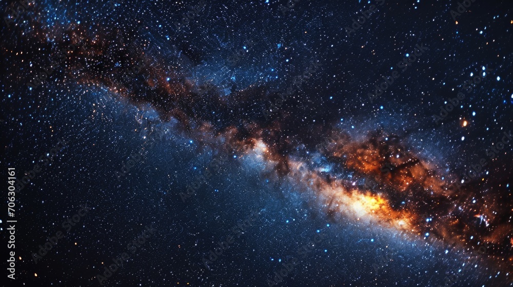 Poster a picture of a very large galaxy filled with numerous stars. this image can be used to depict the va