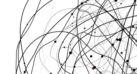 Futuristic geometric double data flow background with connecting dots and lines. Abstract digital