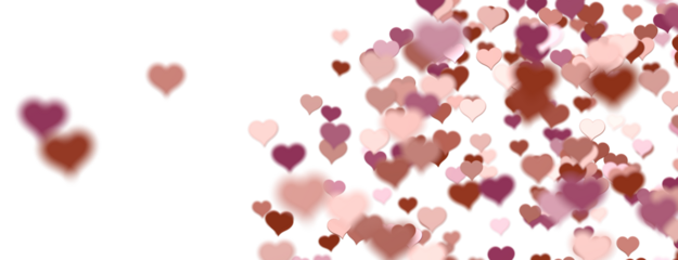 hearts on a pink background. 3d render illustration for advertising. Valentine's Day.