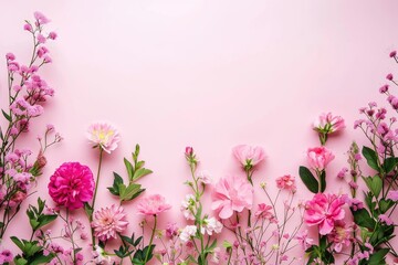 Obraz na płótnie Canvas pink background, flowers