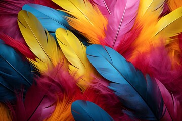 colorful feathers pattern