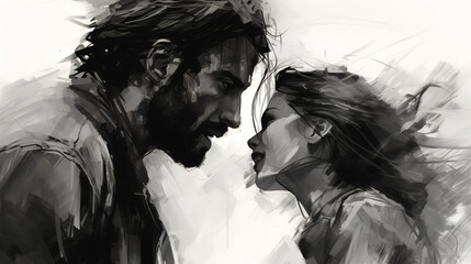 man and woman disputes