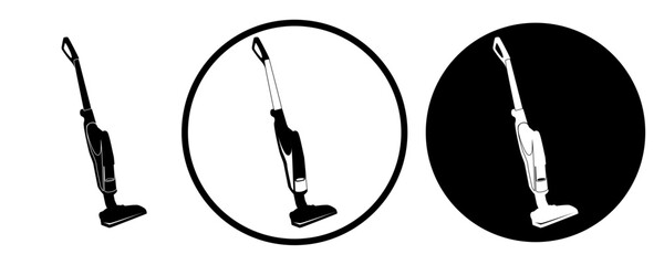 set Cordless handheld vacuum cleaner vector illustration