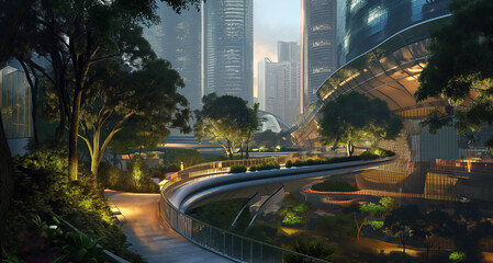 Obraz premium Smart Kuala Lumpur city futuristic concept