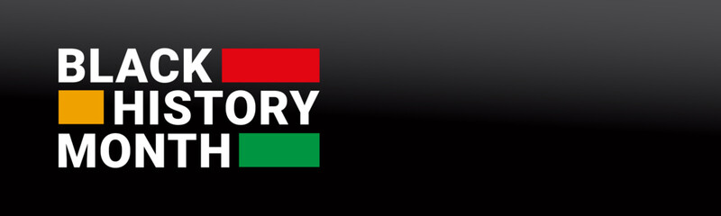 Black History Month Banner, with Copy Space - obrazy, fototapety, plakaty