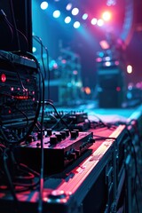Various electronic equipment arranged on a table. Suitable for technology and workplace concepts