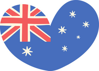 Australia heart national flag