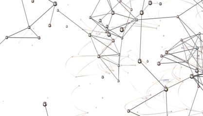 Abstract digital connection dots and lines. Technology background. Network connection structure. Plexus effect. 3d