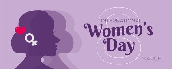 International womens day 8 March vector greeting card poster banner background design