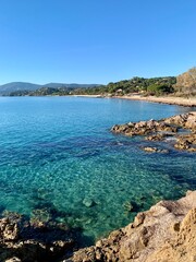 Sentier du Littoral à Gigaro, France
