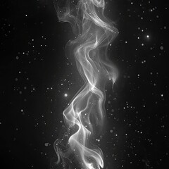 Abstract White Smoke On Black Background, White Background, Illustrations Images