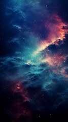 Fototapeta premium Galactic Infinity: Ethereal stellar space in radiant colors. Background