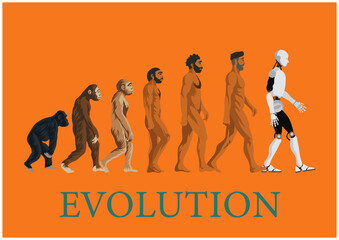 evolution monkey into robot