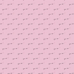 seamless pattern with inscription you + me, Valentine's Day wrapping paper. vector