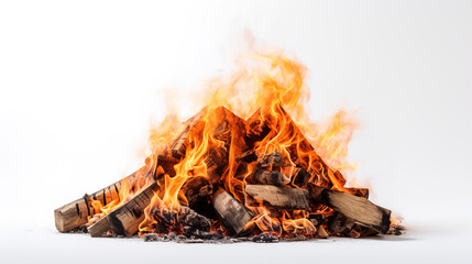 camp_fire_on_white_background