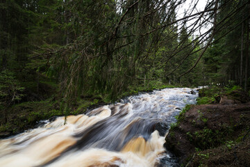 View of the river in Karelia