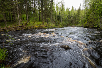 View of the river in Karelia