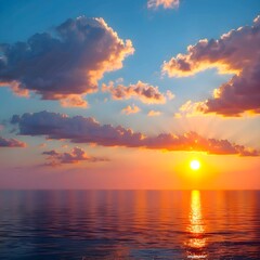Obraz premium Tranquil Sunset Meditation