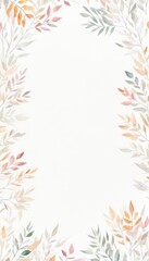 illustration leaves vintage autumn theme for wedding love and minimalist
