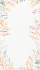 Fototapeta premium illustration leaves vintage autumn theme for wedding love and minimalist