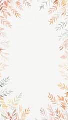 illustration leaves vintage autumn theme for wedding love and minimalist