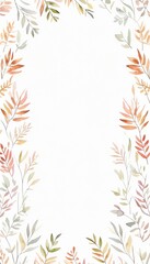 illustration leaves vintage autumn theme for wedding love and minimalist
