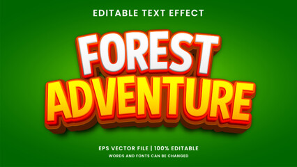 Forest adventure 3d editable text effect