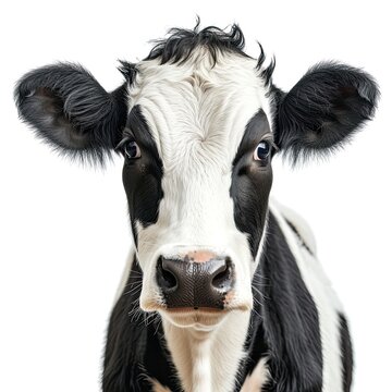 Cow Isolated On White, White Background, Illustrations Images