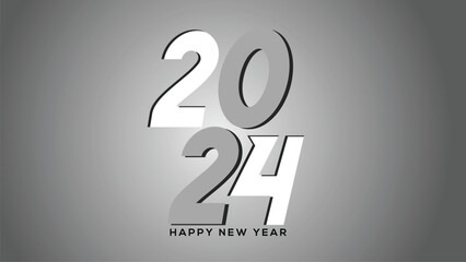 New year 2024 paper style background 