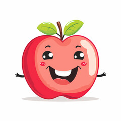 Obraz premium red apple cartoon
