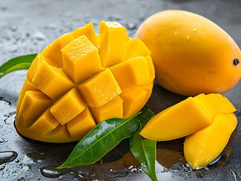 mango on a plate