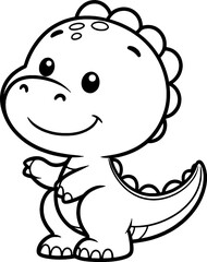 dinosaur theme children's coloring pages