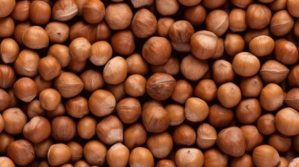 Hazelnut nut seamless pattern. Food repeated background.