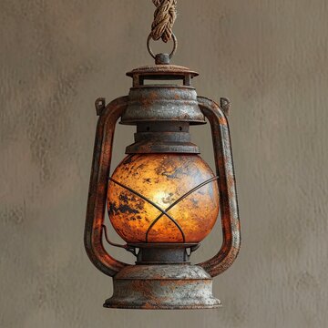 Minimal Lantern On Ceiling Vintage Coffee, White Background, Illustrations Images