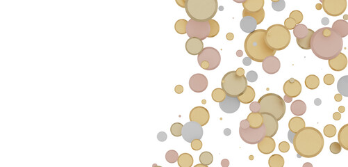 gold  Bliss: Exquisite 3D Illustration of Blissful gold Confetti