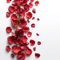 Rose Petals, White Background, Illustrations Images