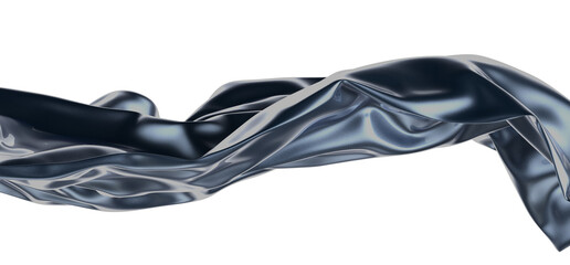 Flowing Rhythms: Abstract 3D Blue Wave Illustration with Harmonious Movements