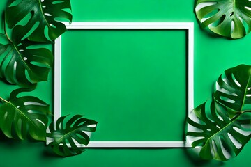 green background with ribbon