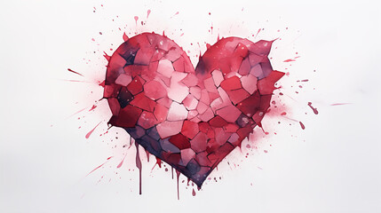 heart made of red pieces