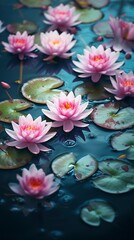 water flower wallpaper for desktop by yonidai - generative ai