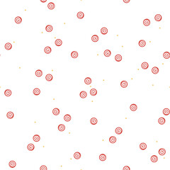 Cute hand drawn tiny peppermint pinwheels seamless vector pattern. Scandi style design. Fun Christmas background for apparel, fabric, wallpaper, textile, packaging, card, print, gift, wrapping paper.