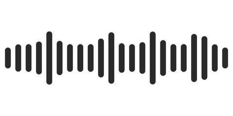 Sound Wave. Audio equalizer technology, pulse music. Vector illustration. Audio player.
