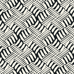 Monochrome Broken Striped Textured Check Pattern