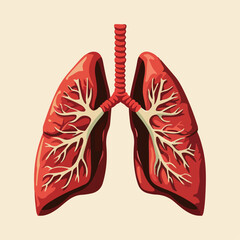 lung illustration logo vector for World Tuberculosis Day 24 march to raise public awareness about the devastating health, social and economic consequences of tuberculosis