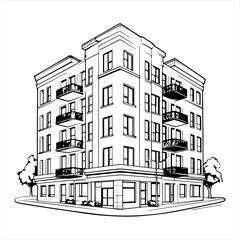 apartments construction graphics vector illustration 