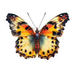 Naklejka premium tropical butterfly on transparent background